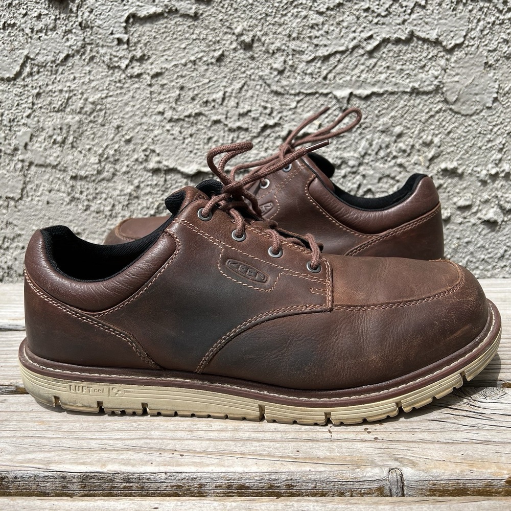 Keen Boots Men Size 14 Wide Utility San Jose Oxford Work Brown Sneakers